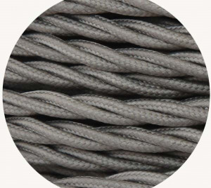 Grey Twisted Fabric Cable