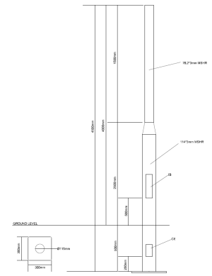 4m MH 1 Step Ø114mm & Ø76mm Buried