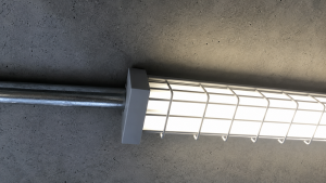 fls12: LED Tube Cage Fitting (Down Only)