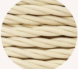 Ivory Twisted Fabric Cable