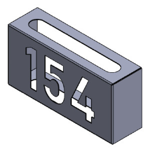 Signage Number Wall Light
