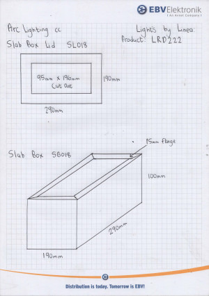 sb018: Slab Box for Lights by Linea LRD 222