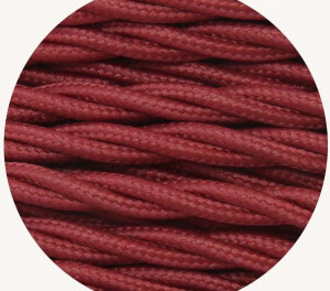 tfc006: Maroon Twisted Fabric Cable