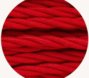 Red Twisted Fabric Cable